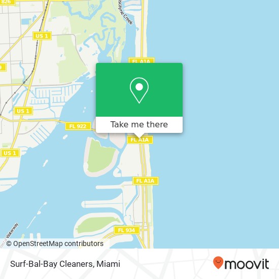Surf-Bal-Bay Cleaners map
