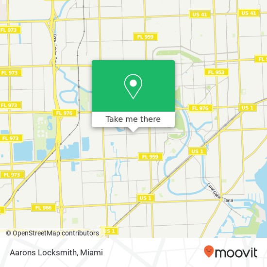 Aarons Locksmith map