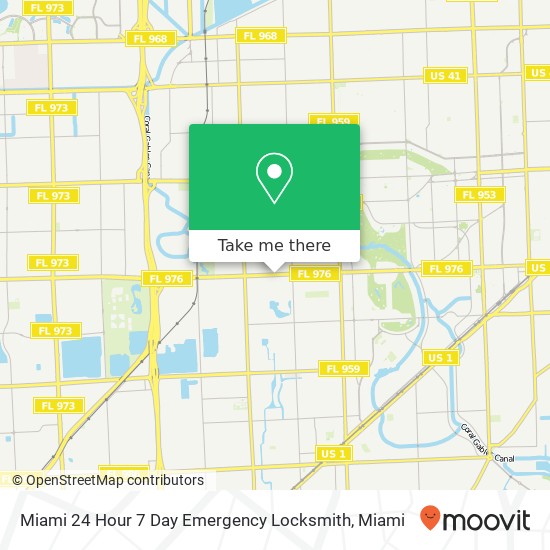 Mapa de Miami 24 Hour 7 Day Emergency Locksmith