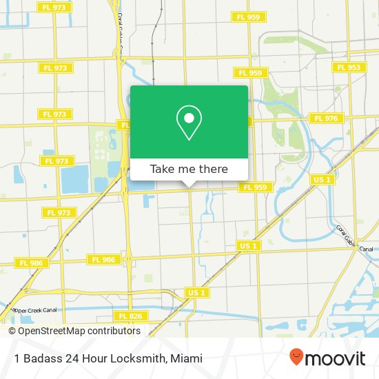 1 Badass 24 Hour Locksmith map