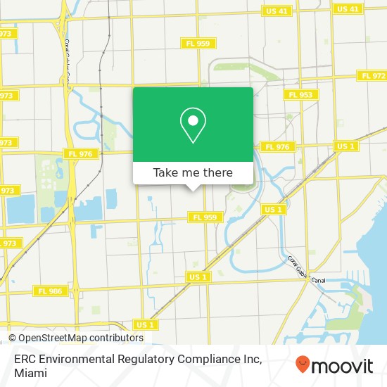Mapa de ERC Environmental Regulatory Compliance Inc