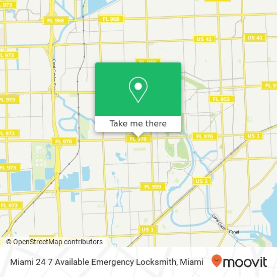 Miami 24 7 Available Emergency Locksmith map