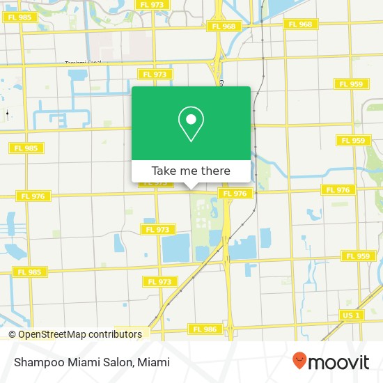 Mapa de Shampoo Miami Salon