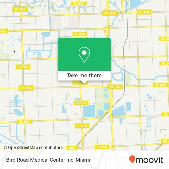 Bird Road Medical Center Inc map