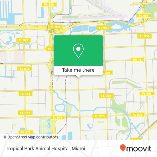 Tropical Park Animal Hospital map