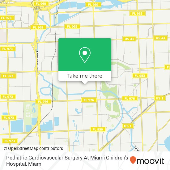 Mapa de Pediatric Cardiovascular Surgery At Miami Children's Hospital