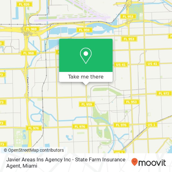 Javier Areas Ins Agency Inc - State Farm Insurance Agent map