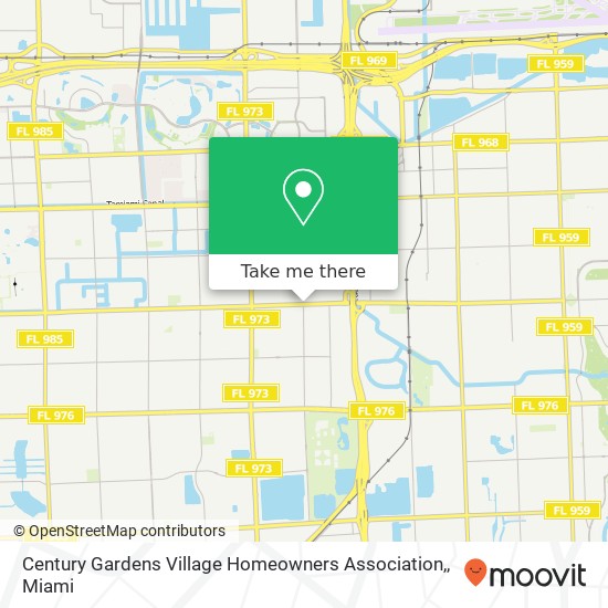 Mapa de Century Gardens Village Homeowners Association,