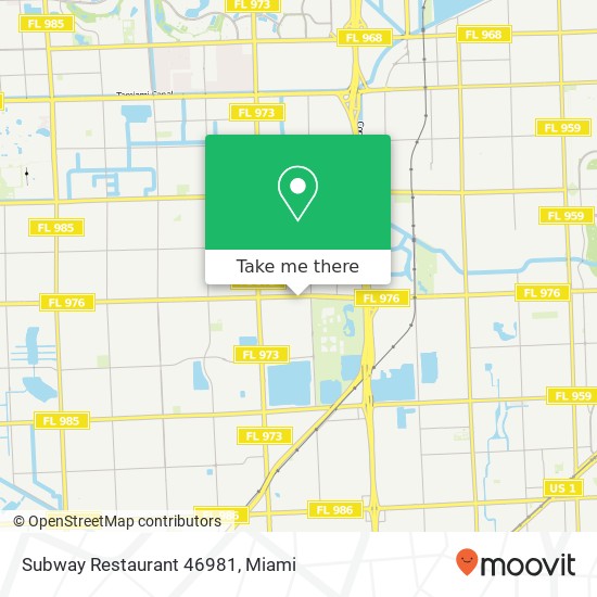 Subway Restaurant 46981 map