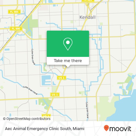 Mapa de Aec Animal Emergency Clinic South
