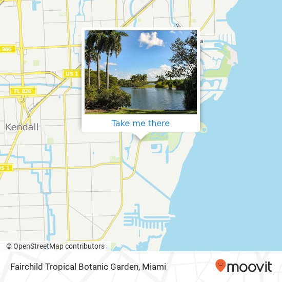 Mapa de Fairchild Tropical Botanic Garden