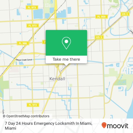 7 Day 24 Hours Emergency Locksmith In Miami map