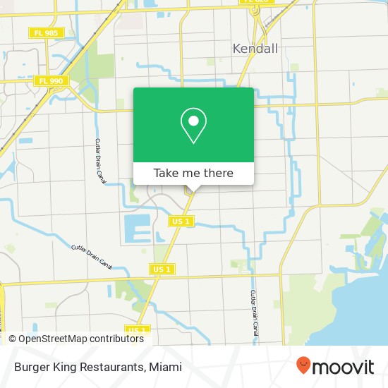 Burger King Restaurants map