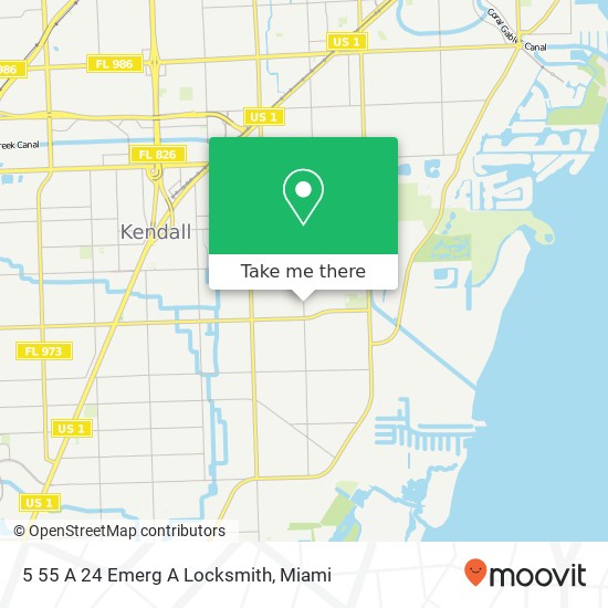 5 55 A 24 Emerg A Locksmith map