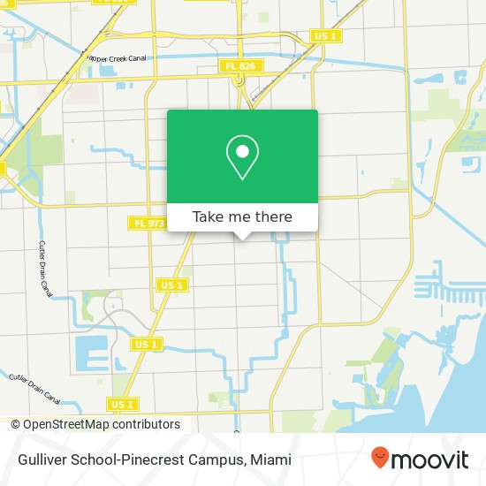 Mapa de Gulliver School-Pinecrest Campus