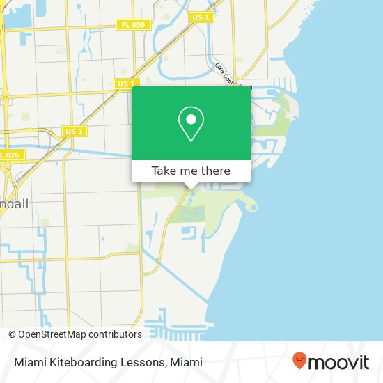 Mapa de Miami Kiteboarding Lessons