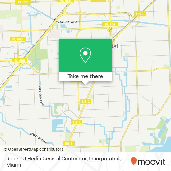 Mapa de Robert J Hedin General Contractor, Incorporated