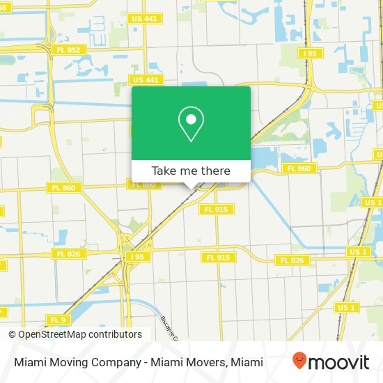 Miami Moving Company - Miami Movers map