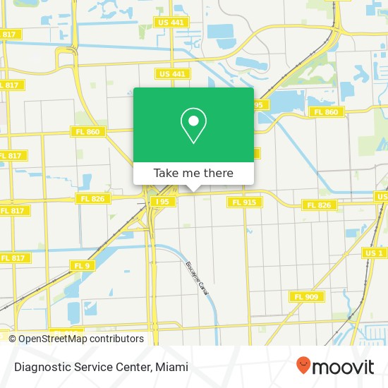 Diagnostic Service Center map