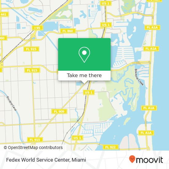 Mapa de Fedex World Service Center