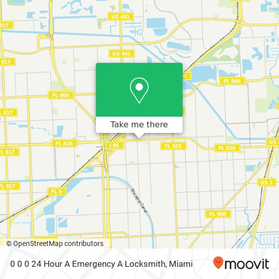 Mapa de 0 0 0 24 Hour A Emergency A Locksmith