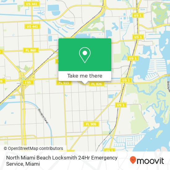 Mapa de North Miami Beach Locksmith 24Hr Emergency Service