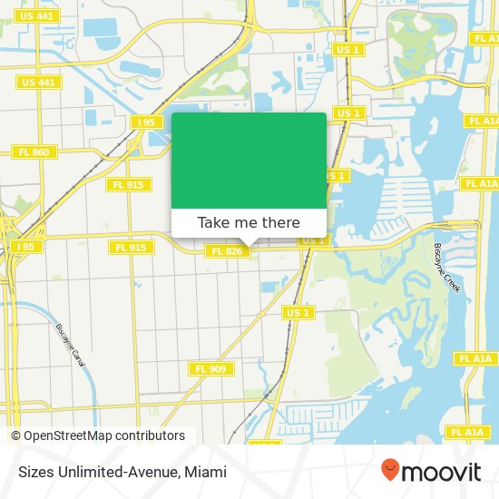Mapa de Sizes Unlimited-Avenue