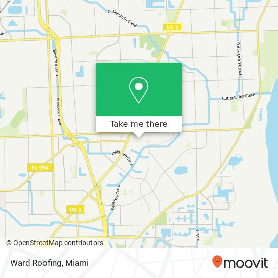 Ward Roofing map