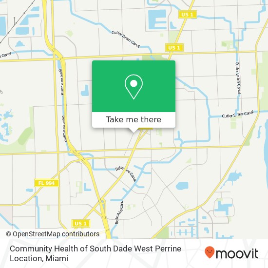 Mapa de Community Health of South Dade West Perrine Location