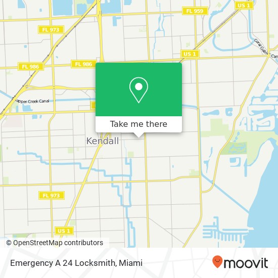 Mapa de Emergency A 24 Locksmith