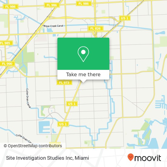 Mapa de Site Investigation Studies Inc