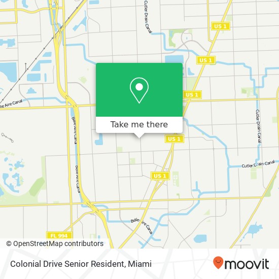 Colonial Drive Senior Resident map