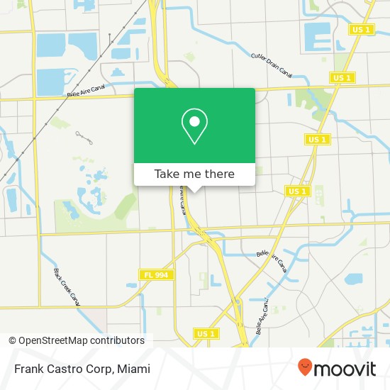 Frank Castro Corp map