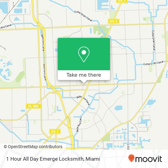 Mapa de 1 Hour All Day Emerge Locksmith