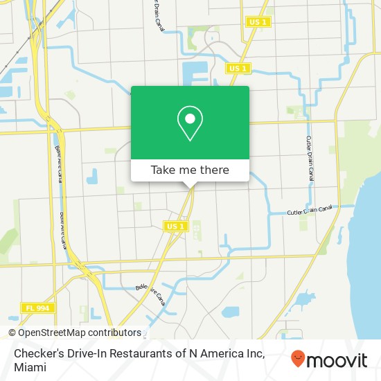 Mapa de Checker's Drive-In Restaurants of N America Inc