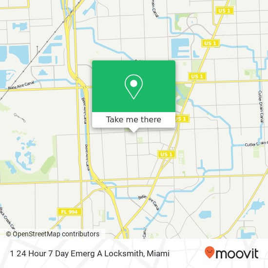 1 24 Hour 7 Day Emerg A Locksmith map