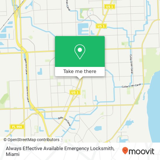 Mapa de Always Effective Available Emergency Locksmith