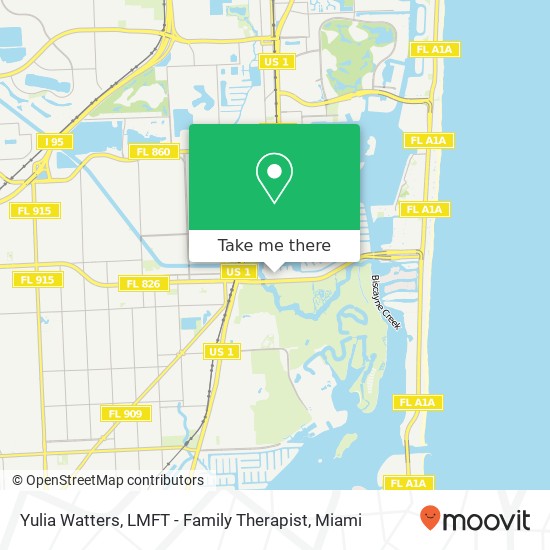 Yulia Watters, LMFT - Family Therapist map