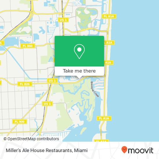Mapa de Miller's Ale House Restaurants