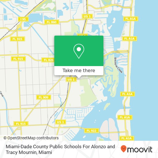 Miami-Dade County Public Schools For Alonzo and Tracy Mournin map