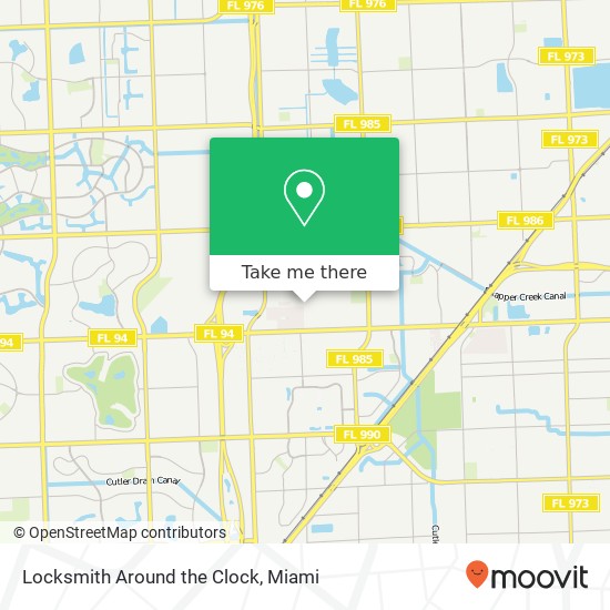 Locksmith Around the Clock map