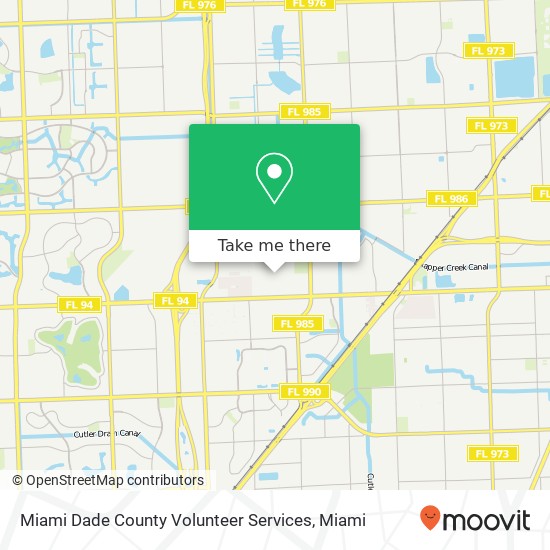 Miami Dade County Volunteer Services map