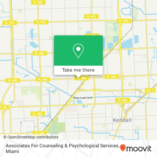 Mapa de Associates For Counseling & Psychological Services