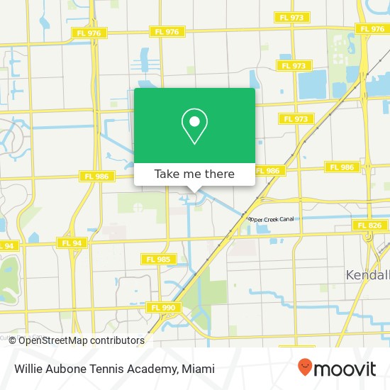 Willie Aubone Tennis Academy map