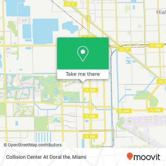 Collision Center At Doral the map