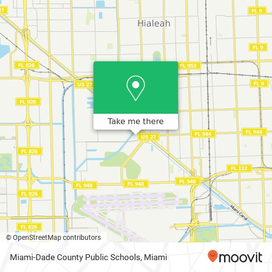 Mapa de Miami-Dade County Public Schools