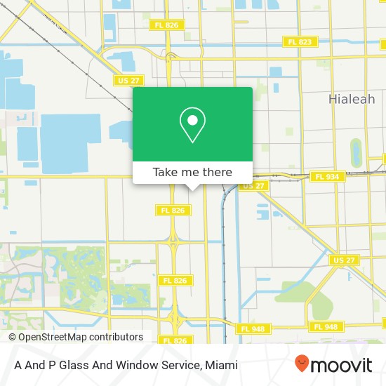 Mapa de A And P Glass And Window Service