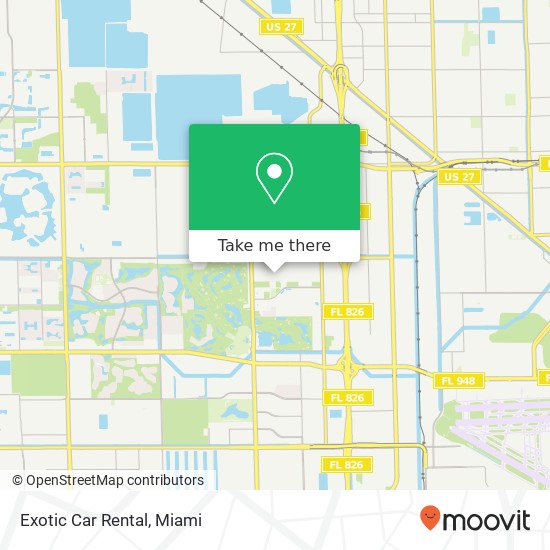 Exotic Car Rental map