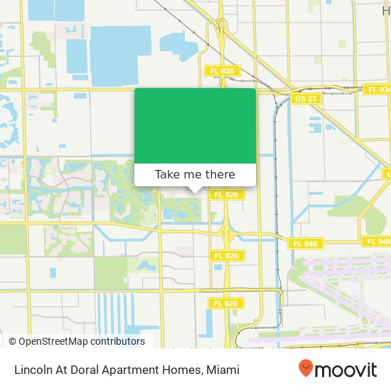 Mapa de Lincoln At Doral Apartment Homes