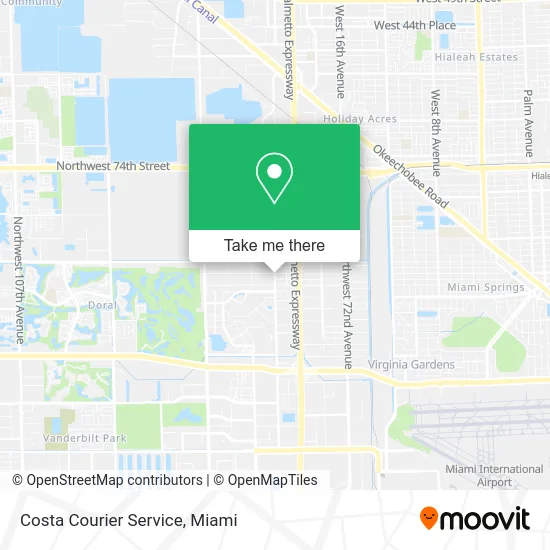 Costa Courier Service map